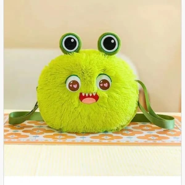 Maskotka Pluszowa Torebka Potworek Limonkowa Puszysta