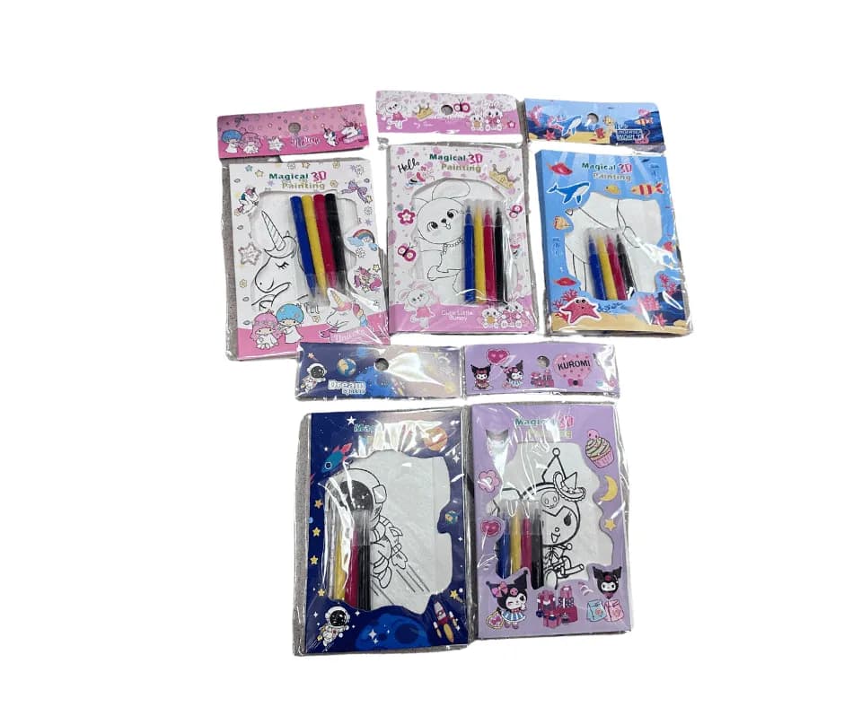 Zestaw edukacyjny do malowania Magical 3D Painting, 12 szt. mix