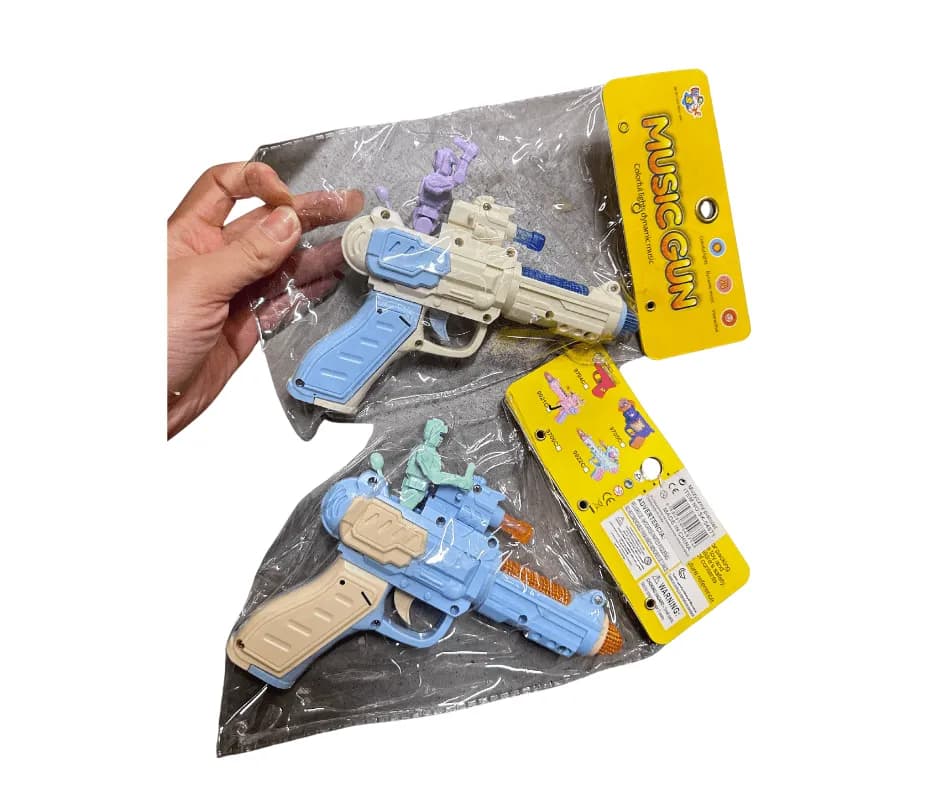 Pistoley Music Gun - Interaktywny Pistolet z Muzyką i Światłem