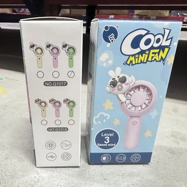 Mini Zabawki Cool Mini Fan - Wiatraczek USB 3 Biegi Mix 12szt