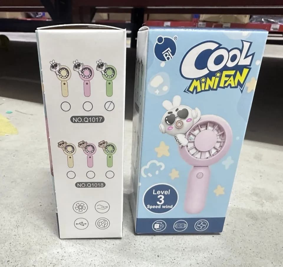 Mini Zabawki Cool Mini Fan - Wiatraczek USB 3 Biegi Mix 12szt
