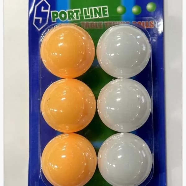 Zestaw piłek do tenisa stołowego 6PCS Sport Line białe i pomarańczowe