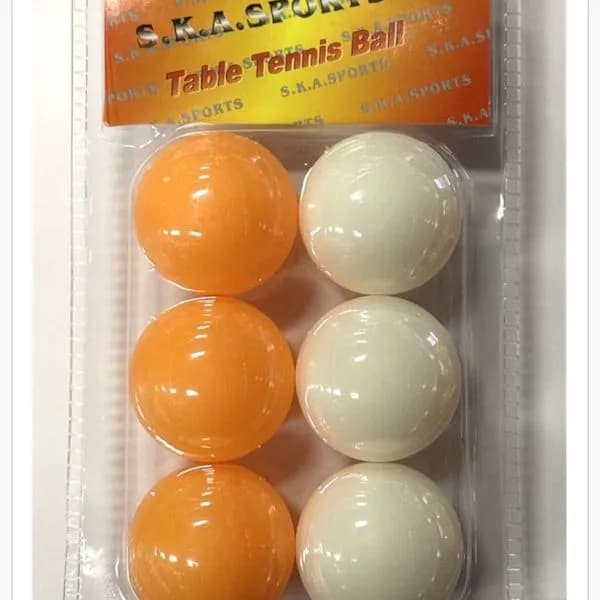 Zestaw Piłek do Tenisa Stołowego 6 szt. S.K.A. SPORTS Białe Pomarańcz
