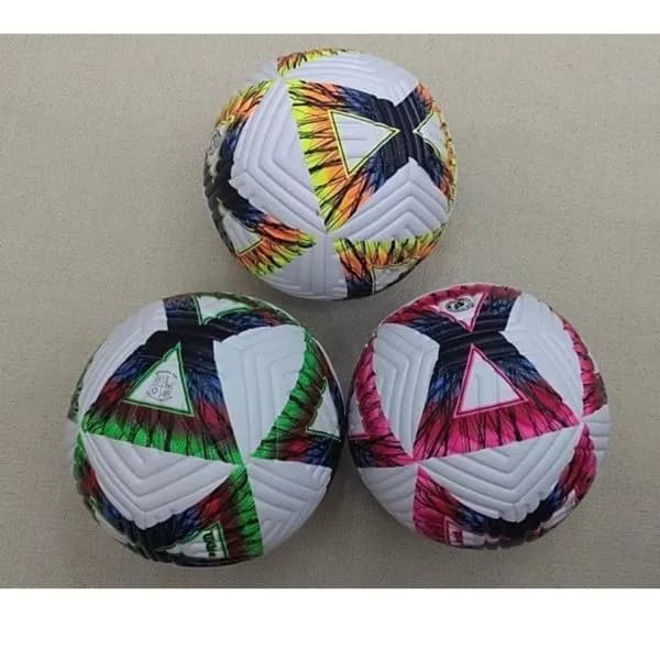 Piłka do piłki nożnej mini, teksturowana, neonowe wzory, 6 szt.