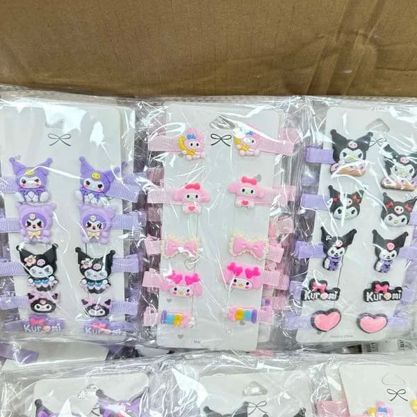 Zestaw Biżuterii dla Dzieci - Spinki do Włosów Kuromi Mix 24 szt