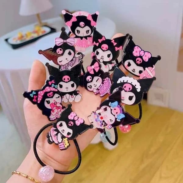 Biżuteria dla Dzieci Gumki do Włosów Kuromi Mix 24 szt.