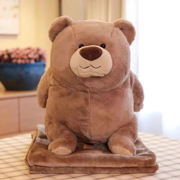 Maskotka na Kocyk - Pluszowy Miś Brązowy, Zestaw 6 szt.