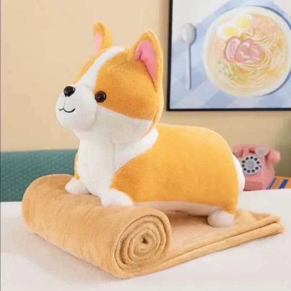 Maskotka na Kocyk Pies Corgi Pluszowy, 6 szt.