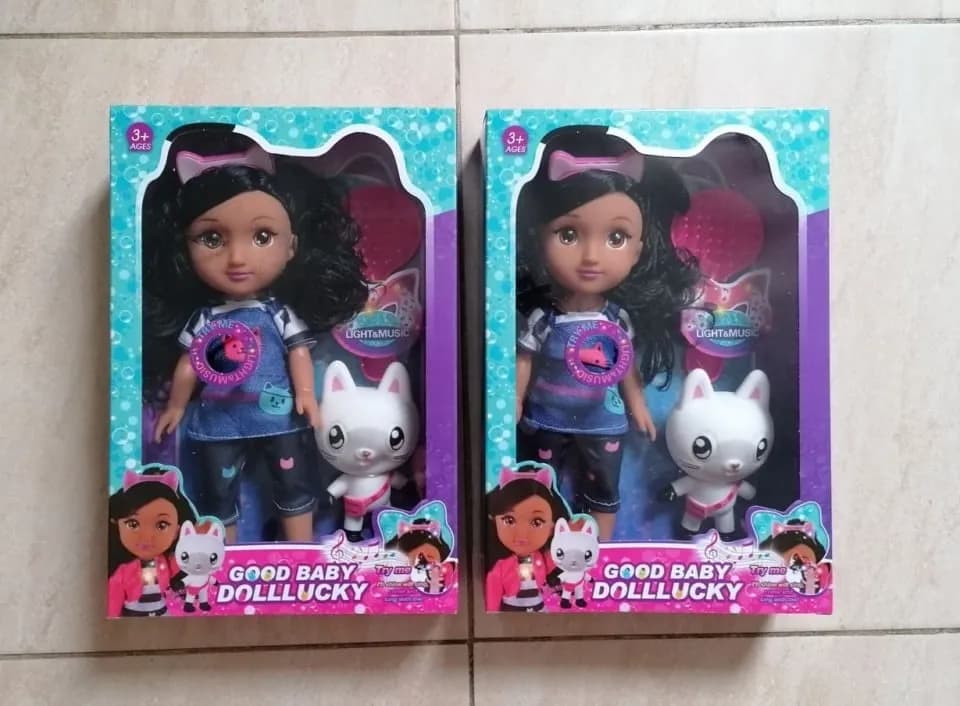 Lalka Good Baby Doll Lucky Music Light z kotkiem i dźwiękiem