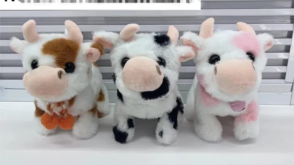 Maskotka na Baterie Interaktywna Krowa Pluszowa Mix Kolorów