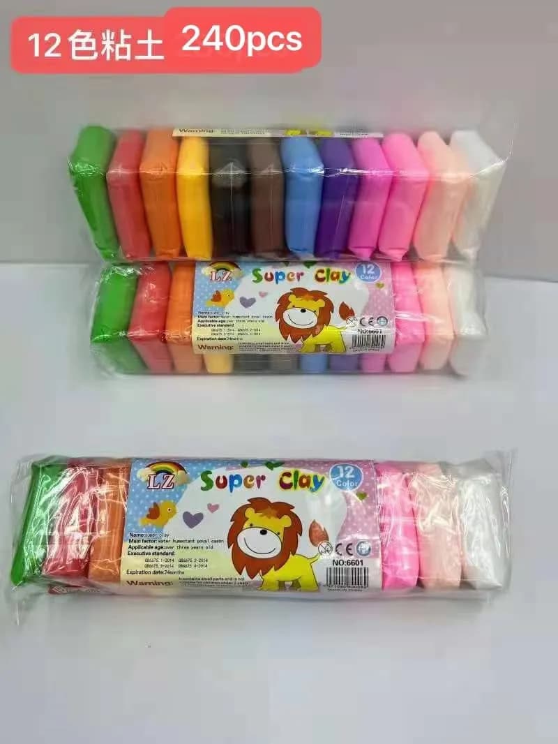 Zabawka Super Clay 12 kolorów - zestaw piankoliny, 24 szt.