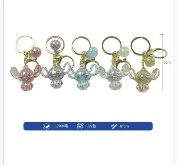 Brelok do Kluczy Stitch Perłowy 8cm - Mix Kolorów