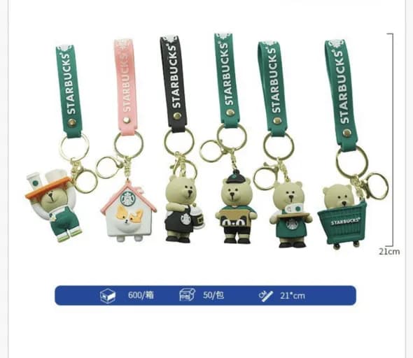 Brelok do Kluczy Miś Starbucks 21cm - Mix Wzorów