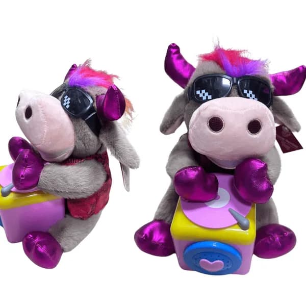 Maskotka Pluszowa na Baterie Muzyczna DJ Osiołek w Okularach