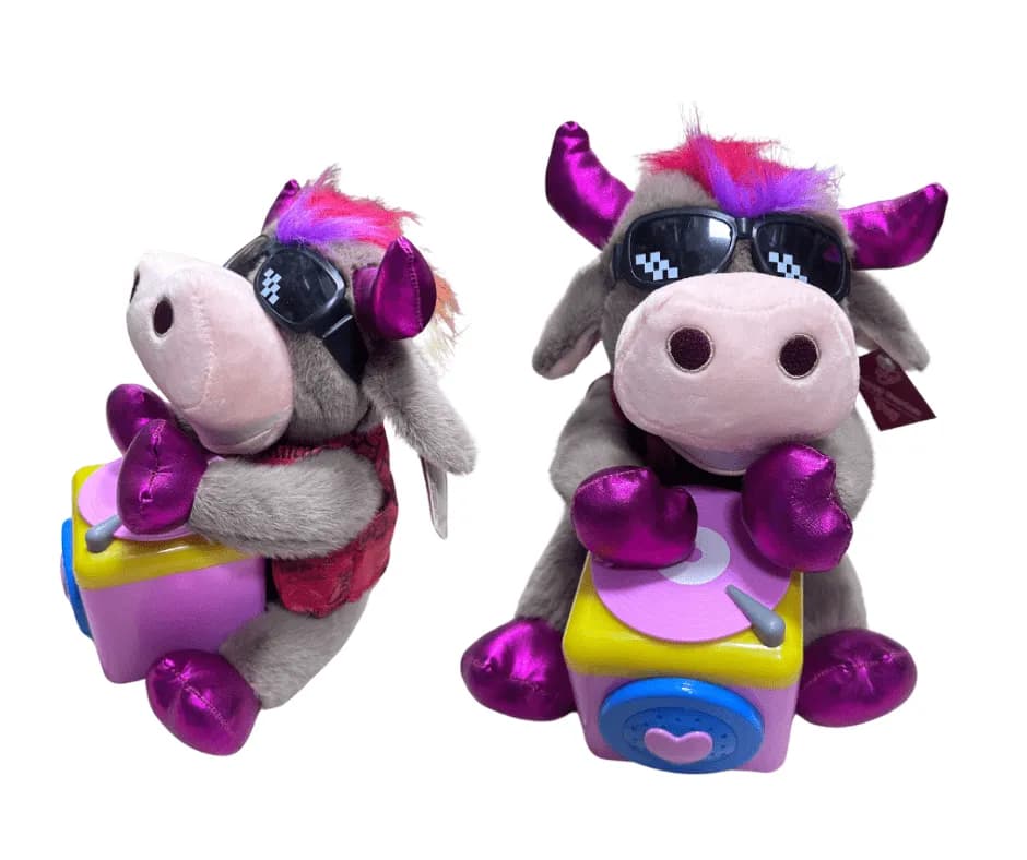 Maskotka Pluszowa na Baterie Muzyczna DJ Osiołek w Okularach