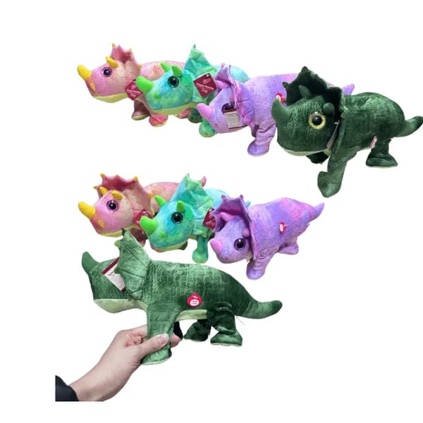 Maskotka Pluszowa na Baterie Muzyczna Dinozaur Mix 6szt