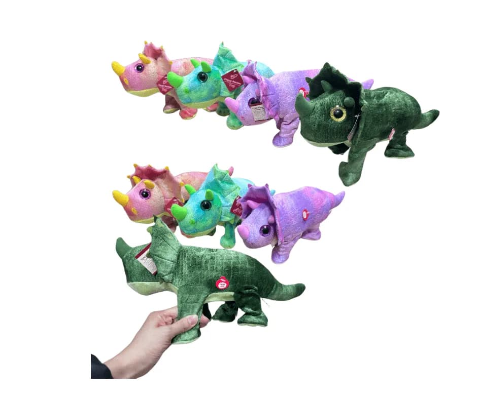 Maskotka Pluszowa na Baterie Muzyczna Dinozaur Mix 6szt