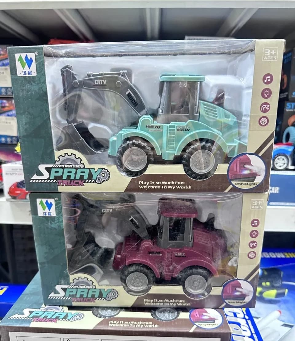 City Truck Series Spray Truck - Koparka z parą i światłem, Mix