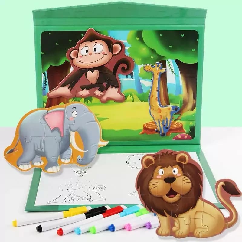 Magnetyczne Puzzle Advance Puzzle & Join The Dots Zwierzęta 6szt