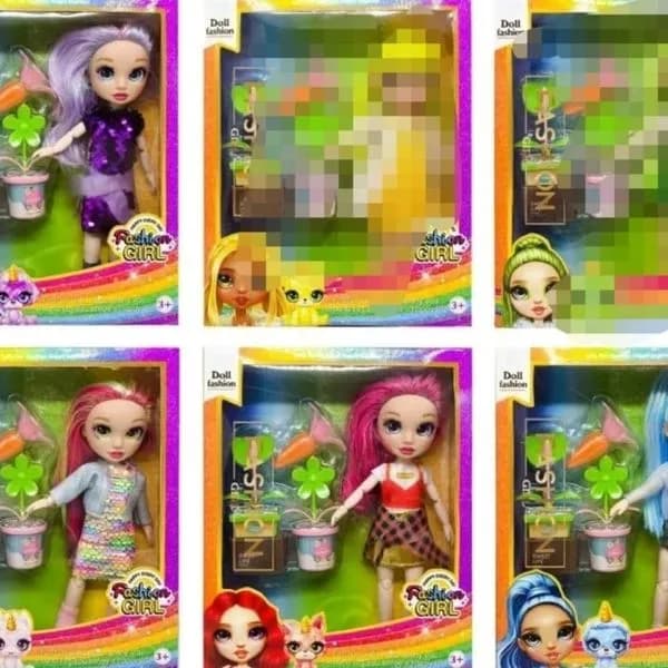 Lalka Fashion Girl z akcesoriami, Mix Kolorów, 12 szt