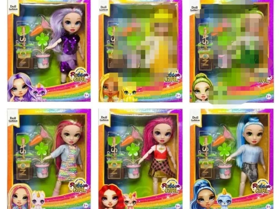 Lalka Fashion Girl z akcesoriami, Mix Kolorów, 12 szt