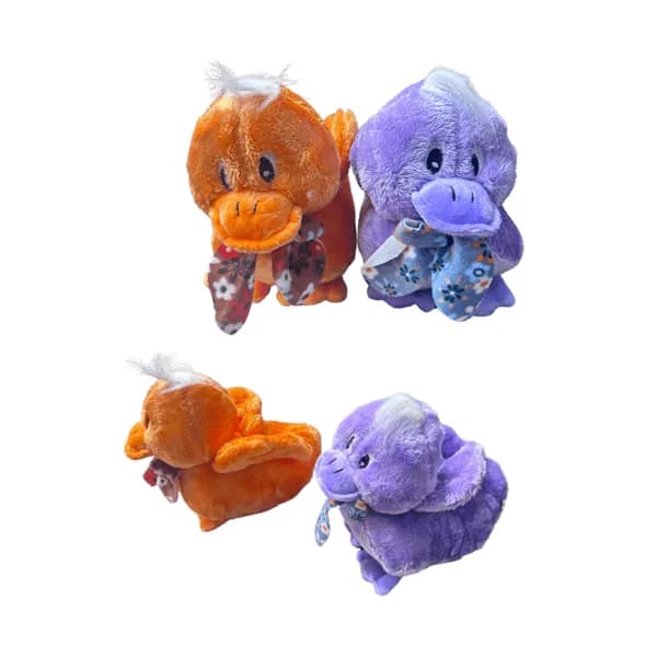 Maskotka Pluszowa Kaczka z Kokardą Mix Kolorów 12 szt.