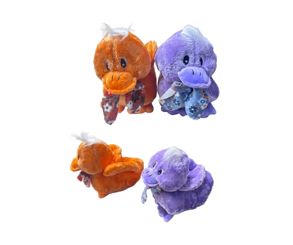 Maskotka Pluszowa Kaczka z Kokardą Mix Kolorów 12 szt.