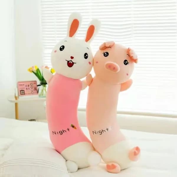 Maskotka Pluszowa Długa Poduszka 100cm Mix Wzorów Królik Świnka