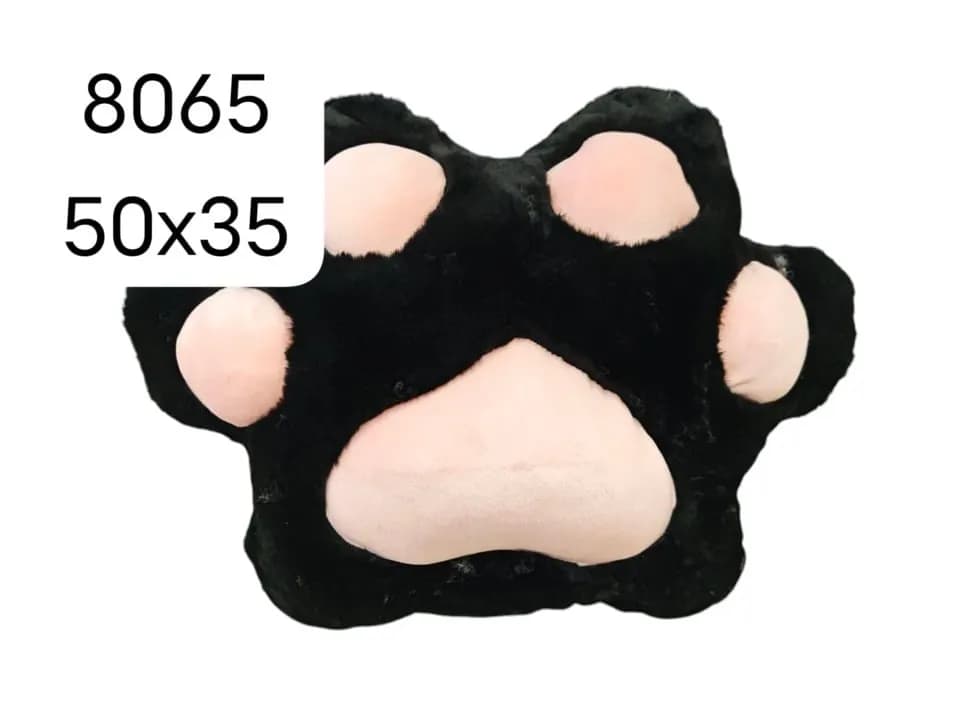 Maskotka Łapki 50x35cm Pluszowa Poduszka Czarno-Różowa