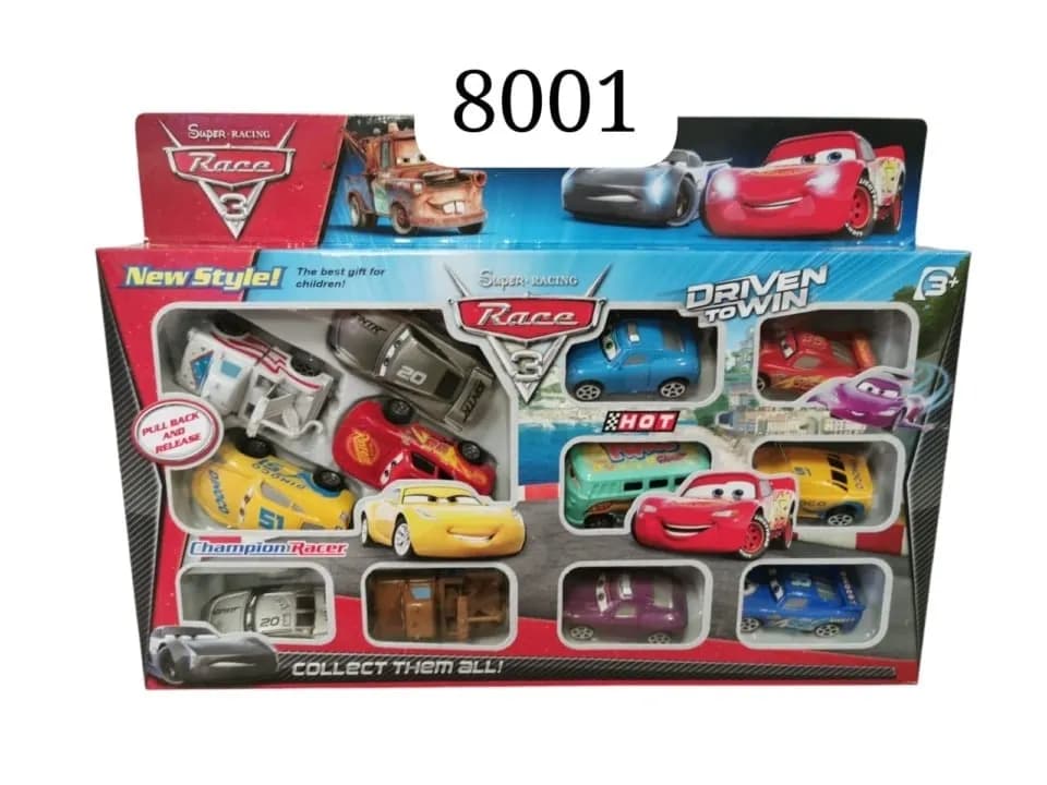 Zestaw Super Racing Driven to Win - 10 Autek z Napędem Pull Back