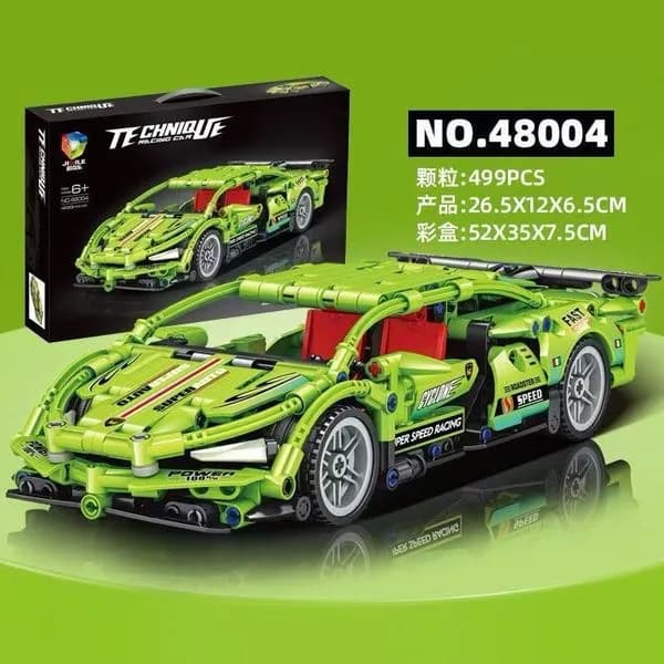 Klocki Samochód Wyścigowy Technique 499PCS Zielony NO.48004