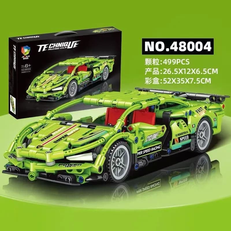 Klocki Samochód Wyścigowy Technique 499PCS Zielony NO.48004