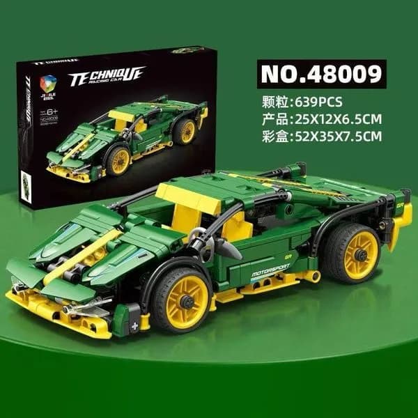 Klocki Samochód Wyścigowy 639PCS JIDILE Zielony 25cm