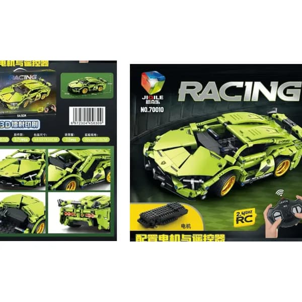 Klocki Samochód Wyścigowy 379PCS z Pilotem RC Zielony JIQILE