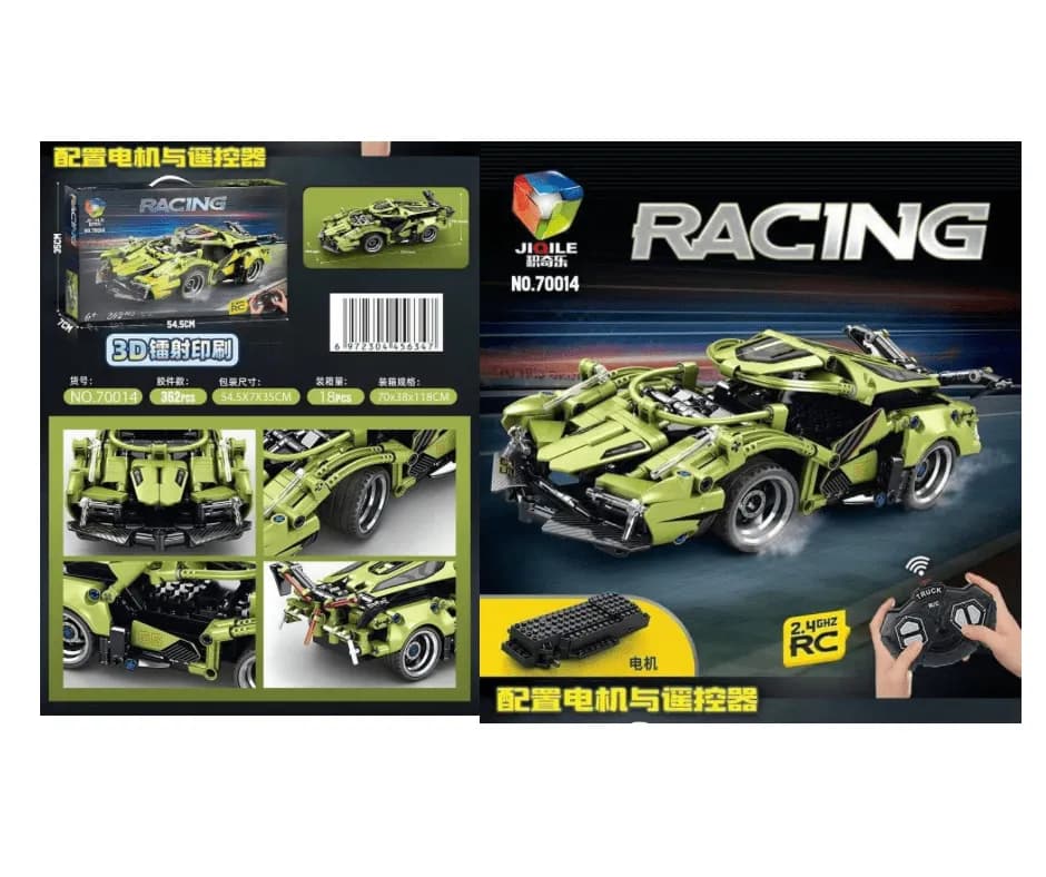 Klocki Samochód Wyścigowy 362PCS z Pilotem RC JIQILE 2.4GHz