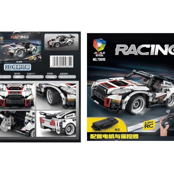 Klocki Samochód Wyścigowy JIQILE 330PCS z Pilotem RC 2.4GHz