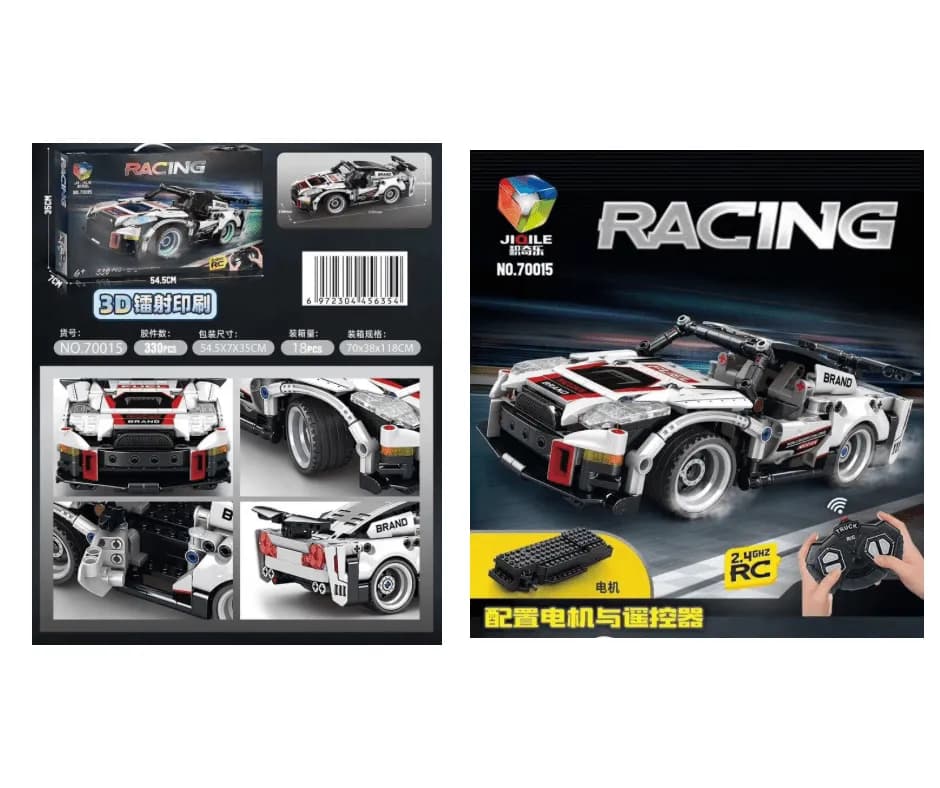 Klocki Samochód Wyścigowy JIQILE 330PCS z Pilotem RC 2.4GHz