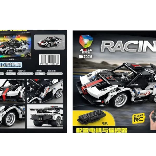 Klocki Samochód Wyścigowy JIQILE 357PCS z Pilotem RC 2.4GHz 70016