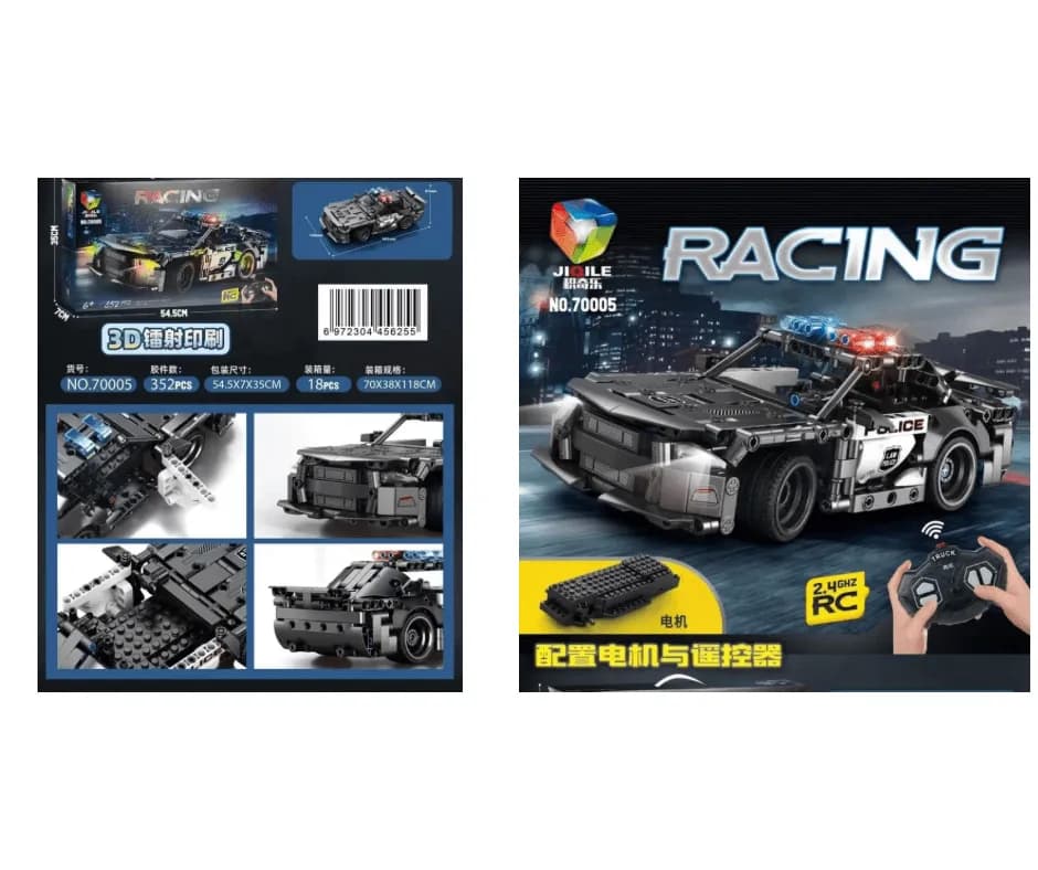 Klocki Samochód Policyjny 352PCS z Pilotem RC JIQILE 70005