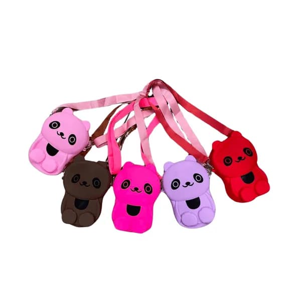 Torebka dla dzieci silikonowa Panda Mix kolorów 12 szt.