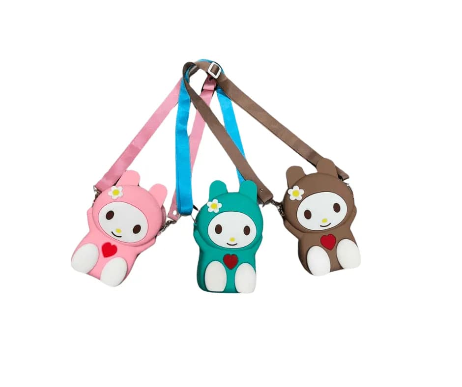 Torebka dla Dzieci Silikonowa Postać Mix Kolorów 12 szt