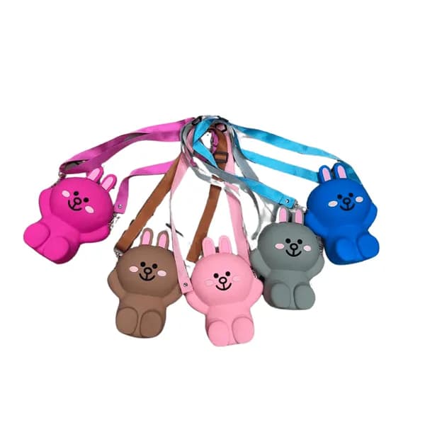 Torebka dla Dzieci Silikonowa Zwierzątka Mix Kolorów 12 szt.