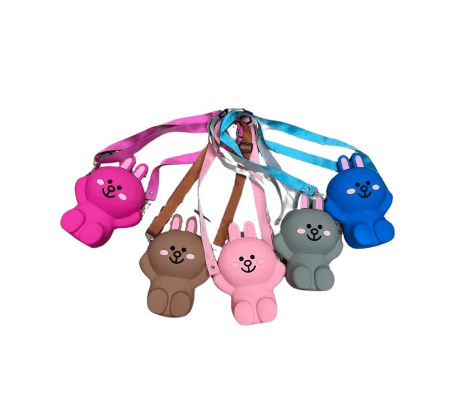 Torebka dla Dzieci Silikonowa Zwierzątka Mix Kolorów 12 szt.