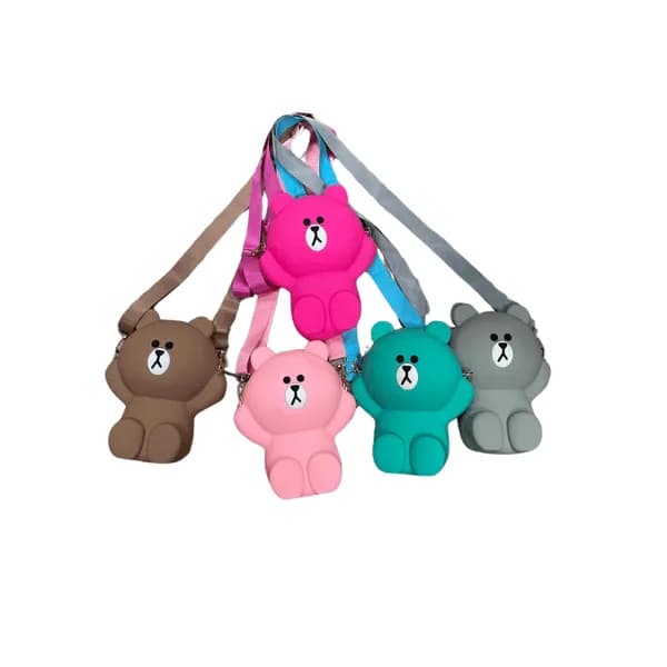 Silikonowa Torebka dla Dzieci Miś Mix Kolorów - 12 szt.