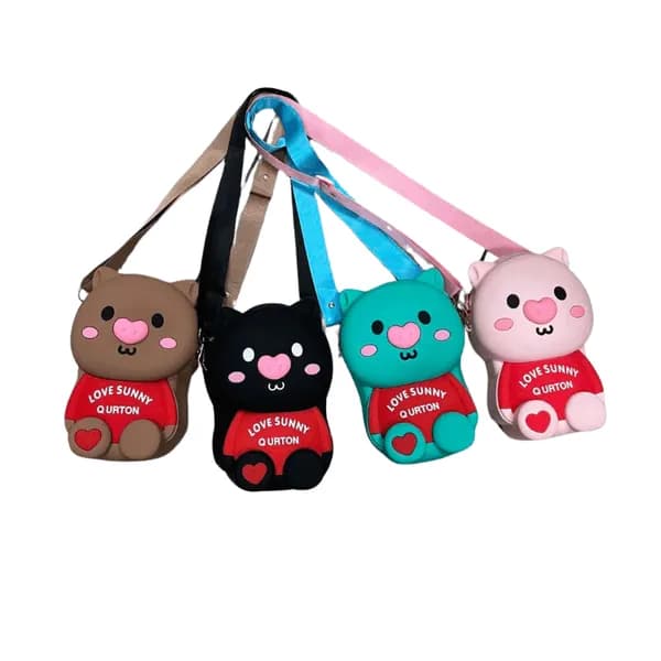 Torebka dla Dzieci Silikonowa Zwierzątka Mix Kolorów 12szt