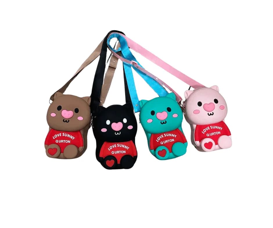 Torebka dla Dzieci Silikonowa Zwierzątka Mix Kolorów 12szt