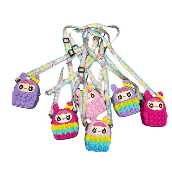 Torebka dla Dzieci Silikonowa Pop It Mix Kolorów 12 szt.