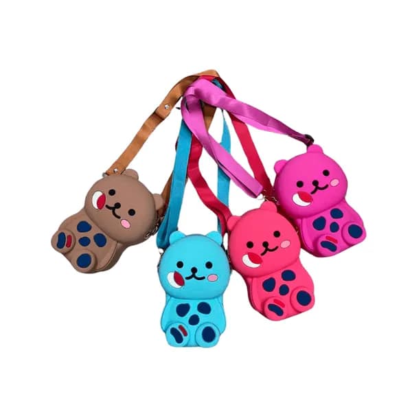 Silikonowa Torebka dla Dzieci Miś Mix Kolorów 12 szt.