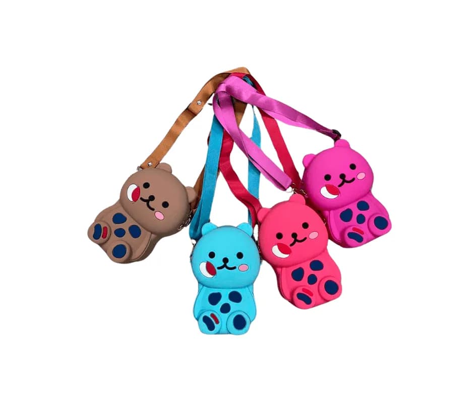 Silikonowa Torebka dla Dzieci Miś Mix Kolorów 12 szt.