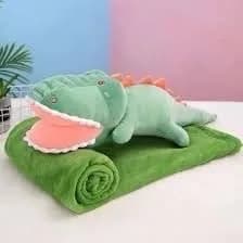 Maskotka na Kocyk Krokodyl Zielony Pluszowy Zestaw